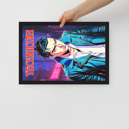 TECHNICIAN - LOFI FRAMED POSTER