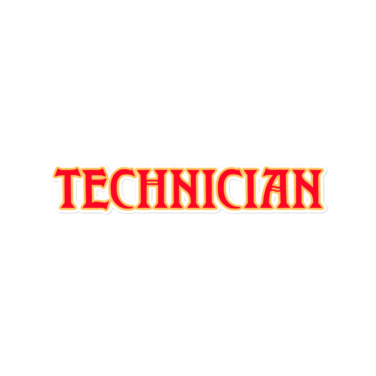 TECHNICIAN - BUBBLE-FREE STICKER