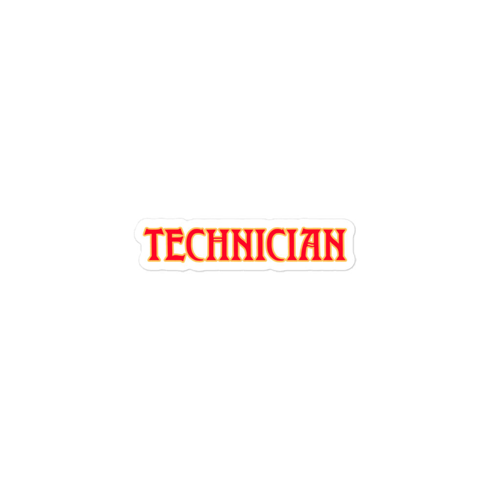 TECHNICIAN - BUBBLE-FREE STICKER