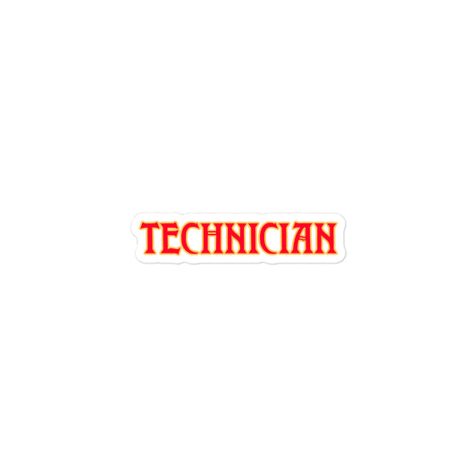 TECHNICIAN - BUBBLE-FREE STICKER