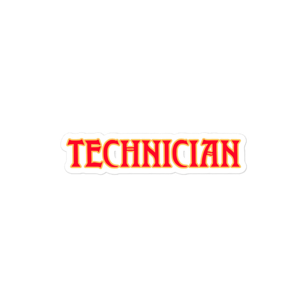 TECHNICIAN - BUBBLE-FREE STICKER