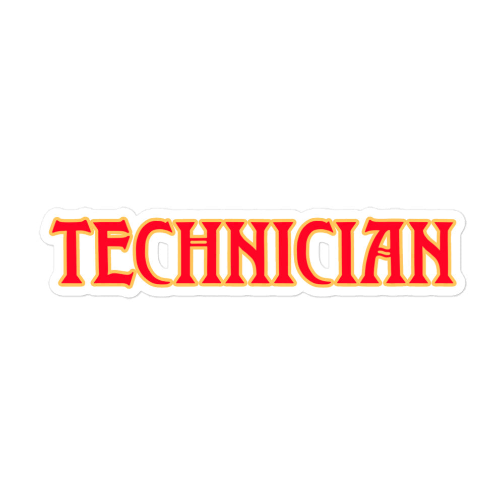 TECHNICIAN - BUBBLE-FREE STICKER